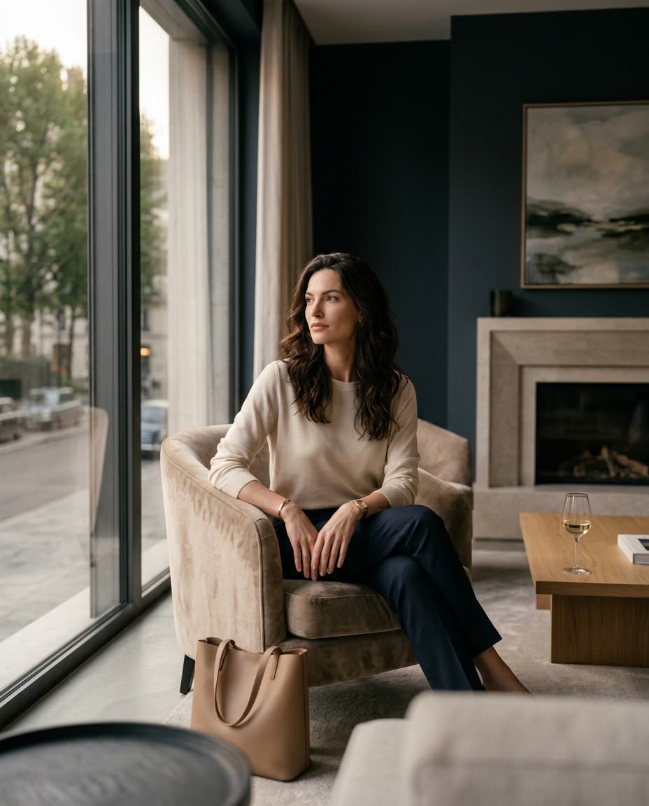 Avant : une femme qui attend, qui se contente
